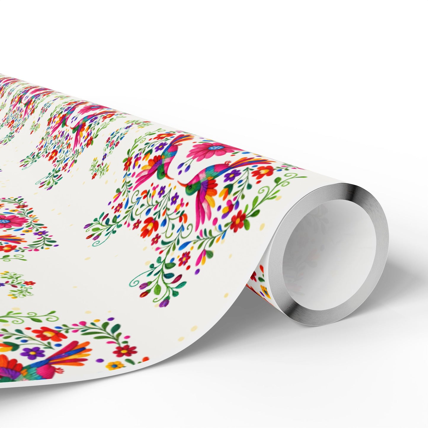 Colibri Bordado Print Wrapping Paper Roll — Colorful Mexican-Inspired Gift Wrap