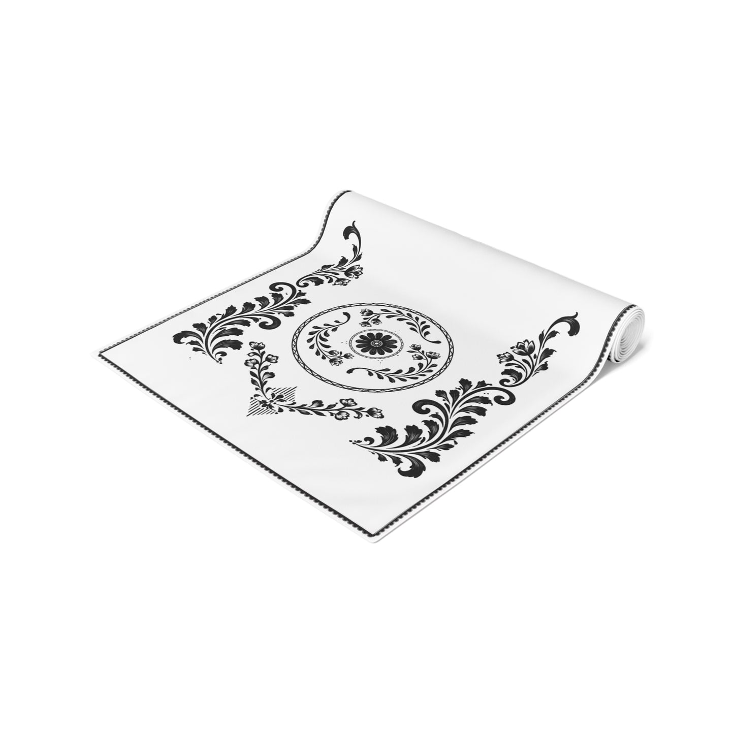 Hacienda: Black and White Table Runner