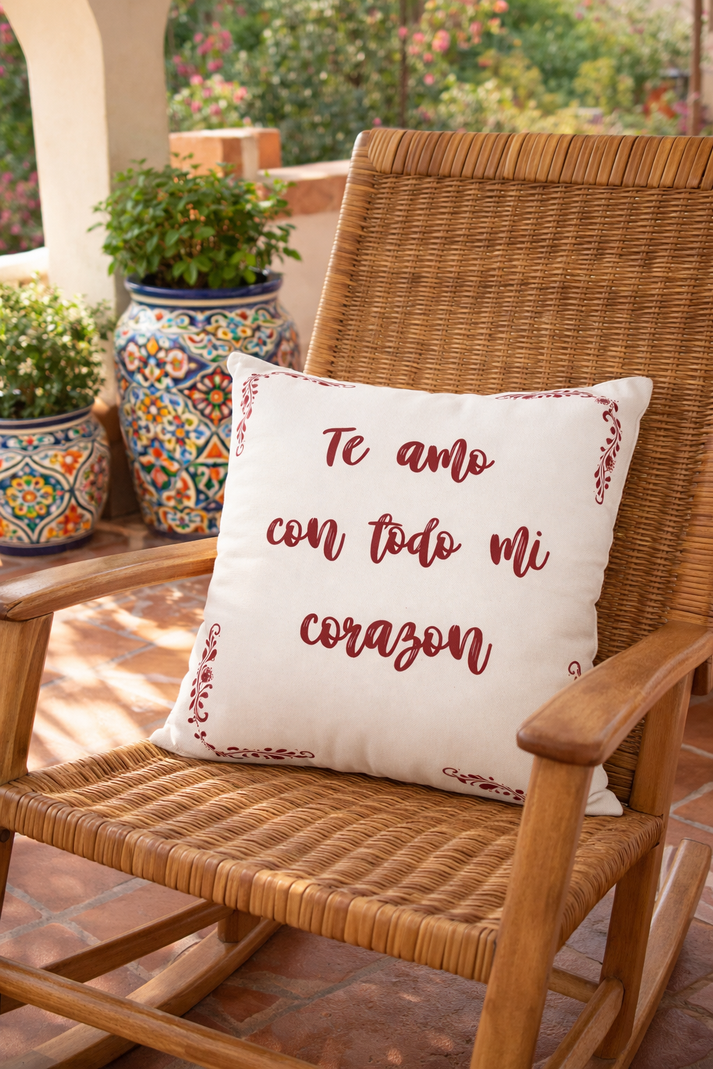 Te Amo Con Todo Mi Corazón Pillow Cover