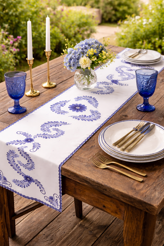Puebla Azul Table Runner