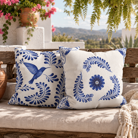 Puebla Azul Pillow Cover